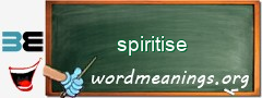 WordMeaning blackboard for spiritise